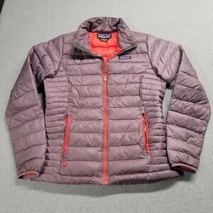 Patagonia‎ Goose Down Sweater Puffer Jacket Women's Small Purple Full Zip Red
